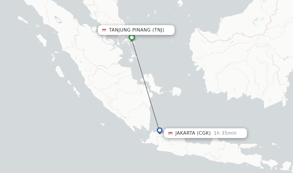 Direct Non Stop Flights From Tanjung Pinang To Jakarta Schedules