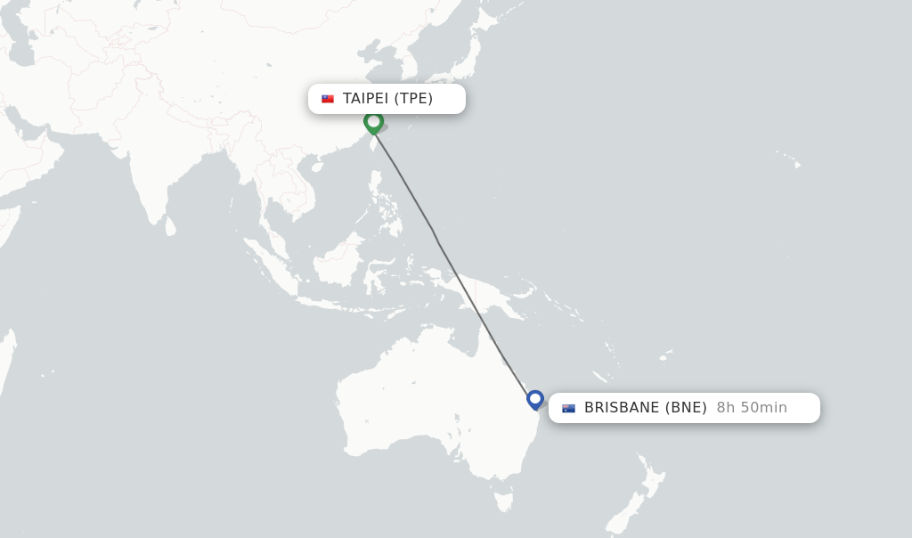 Direct Non Stop Flights From Taipei To Brisbane Schedules