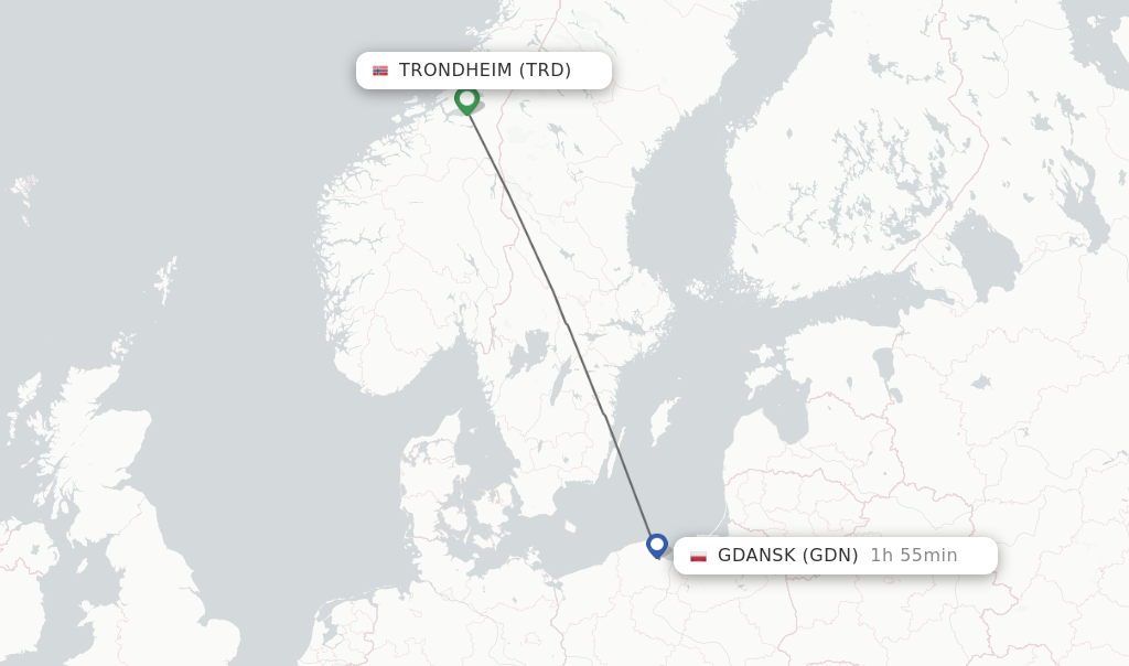 Direct Non Stop Flights From Trondheim To Gdansk Schedules