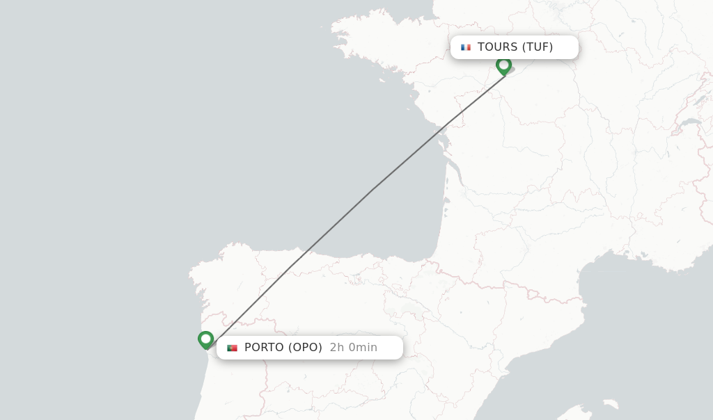 Direct Non Stop Flights From Tours To Porto Schedules FlightsFrom