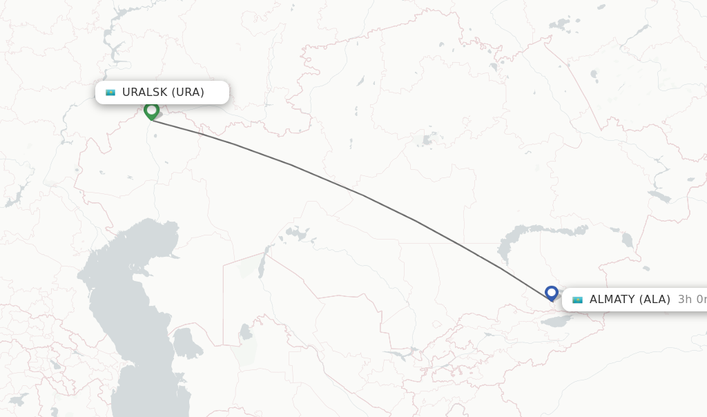 Direct Non Stop Flights From Uralsk To Almaty Schedules