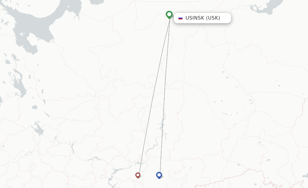 UVT Aero Flights From Usinsk USK FlightsFrom