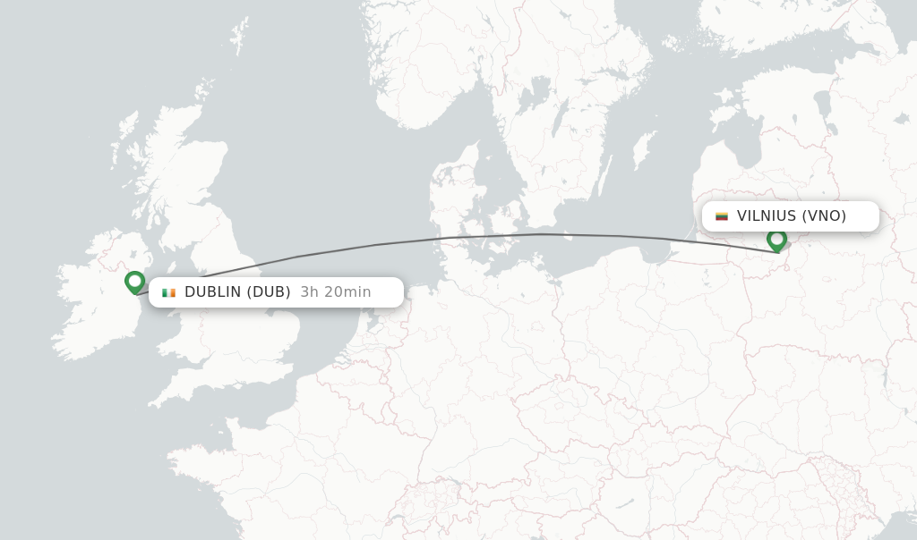 Direct Non Stop Flights From Vilnius To Dublin Schedules