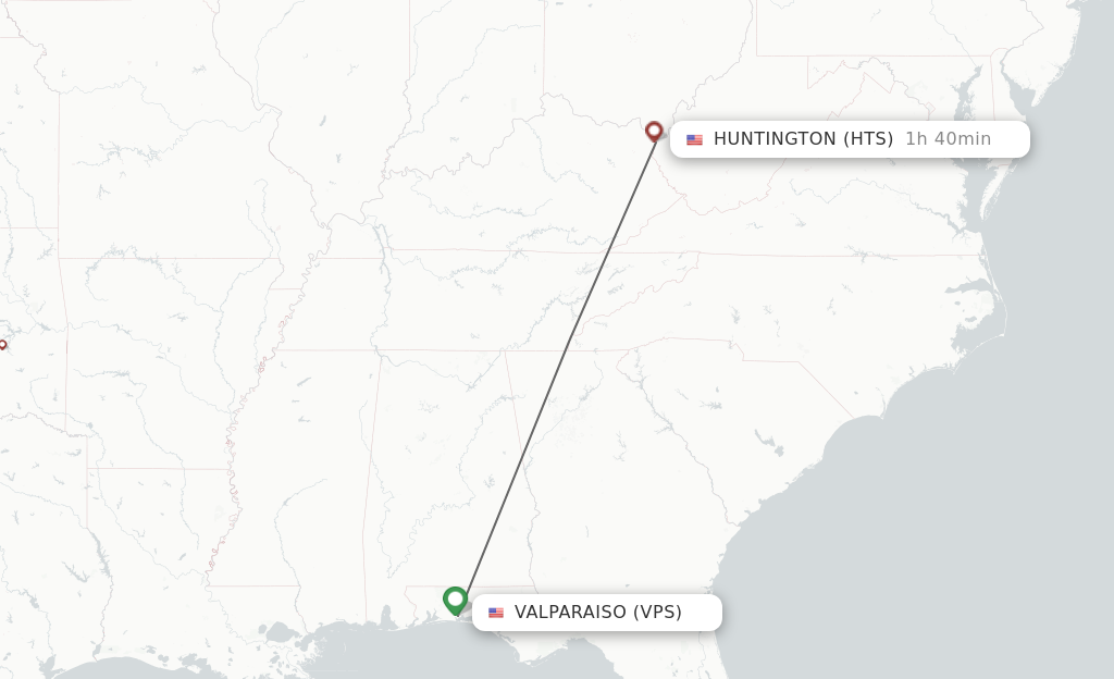 Direct Non Stop Flights From Fort Walton Beach To Huntington