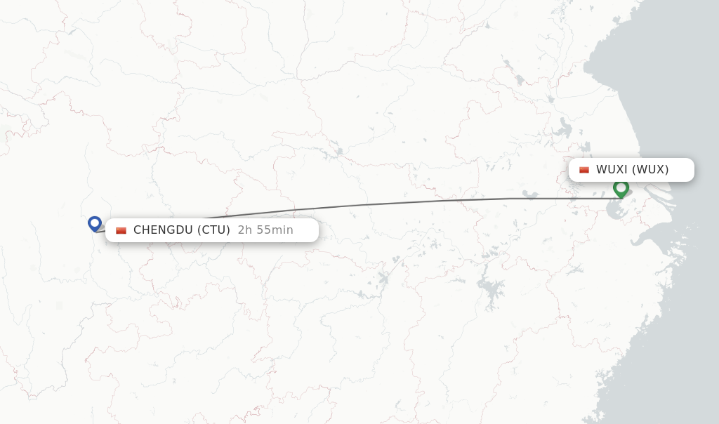 Direct Non Stop Flights From Wuxi To Chengdu Schedules