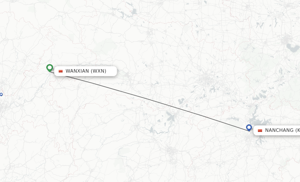 Direct Non Stop Flights From Wanxian To Nanchang Schedules