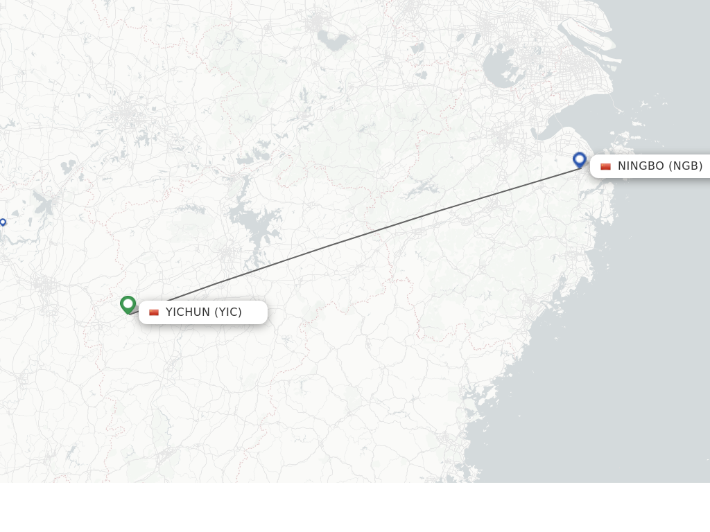 Direct Non Stop Flights From Yichun To Ningbo Schedules