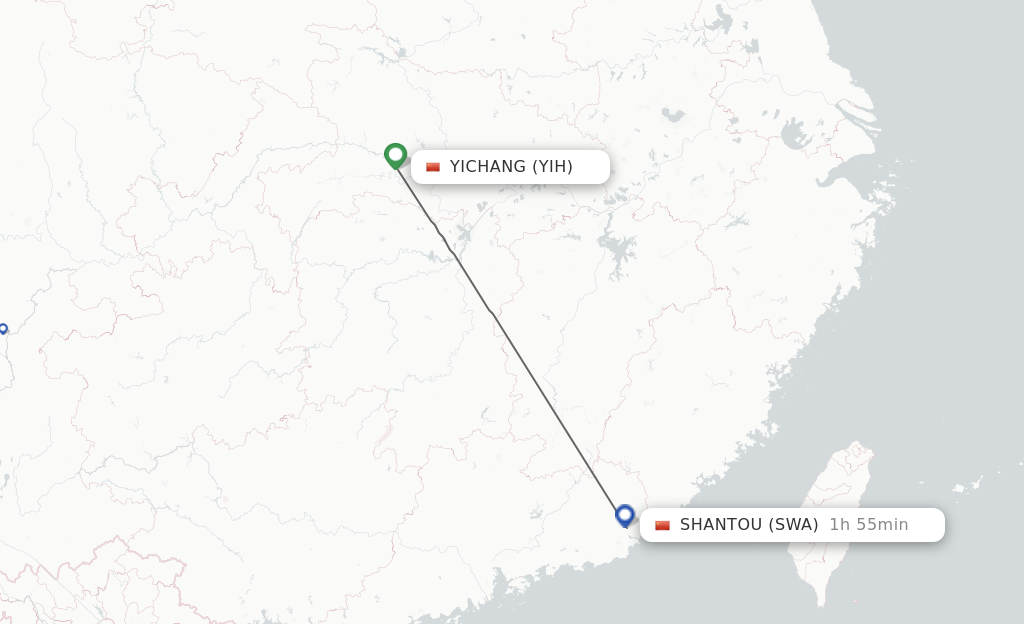 Direct Non Stop Flights From Yichang To Jieyang Schedules