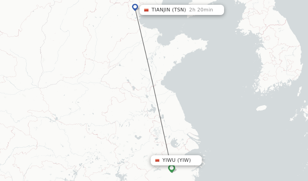 Direct Non Stop Flights From Yiwu To Tianjin Schedules