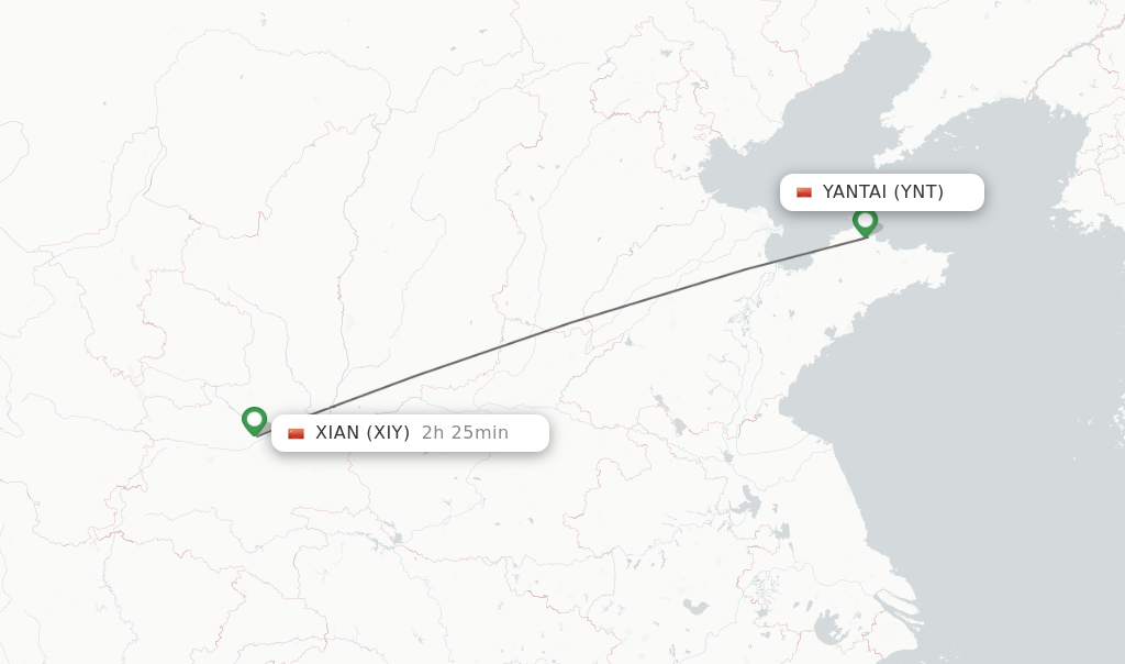 Direct Non Stop Flights From Yantai To Xian Schedules Flightsfrom