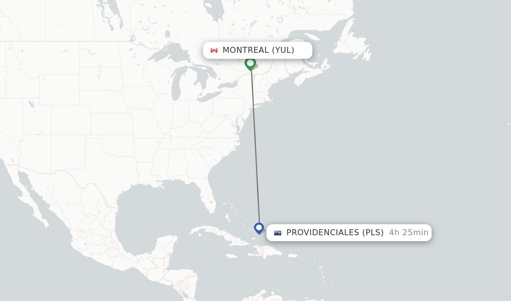 Direct Non Stop Flights From Montreal To Providenciales Schedules