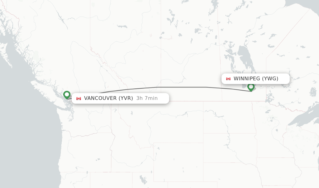 Direct Non Stop Flights From Winnipeg To Vancouver Schedules