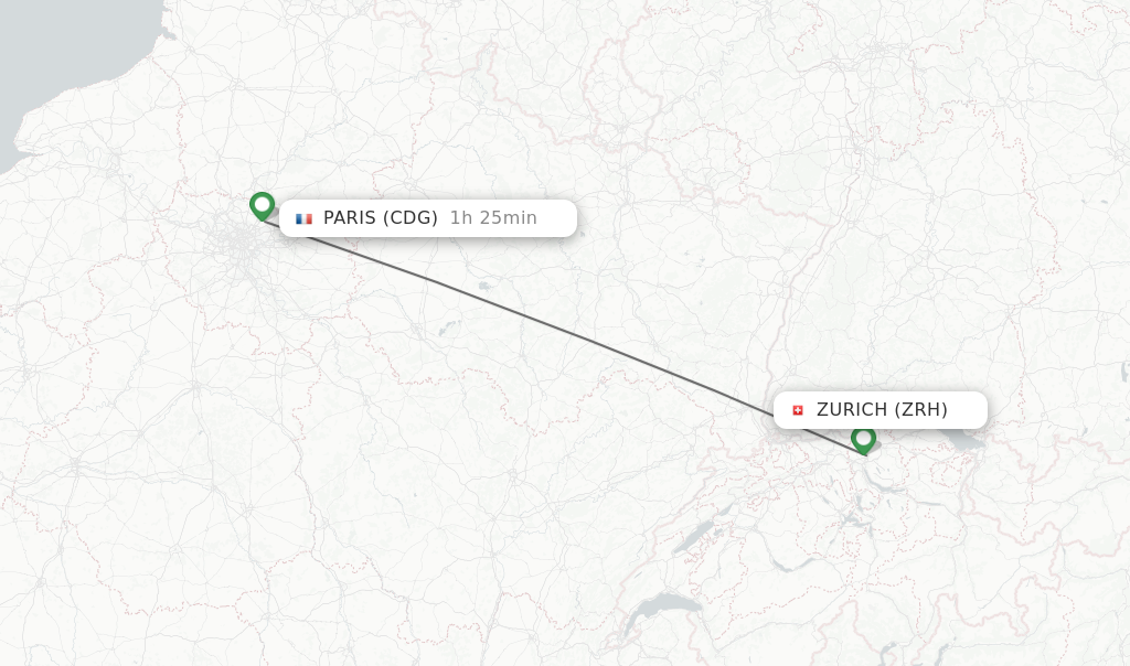 Direct Non Stop Flights From Zurich To Paris Schedules