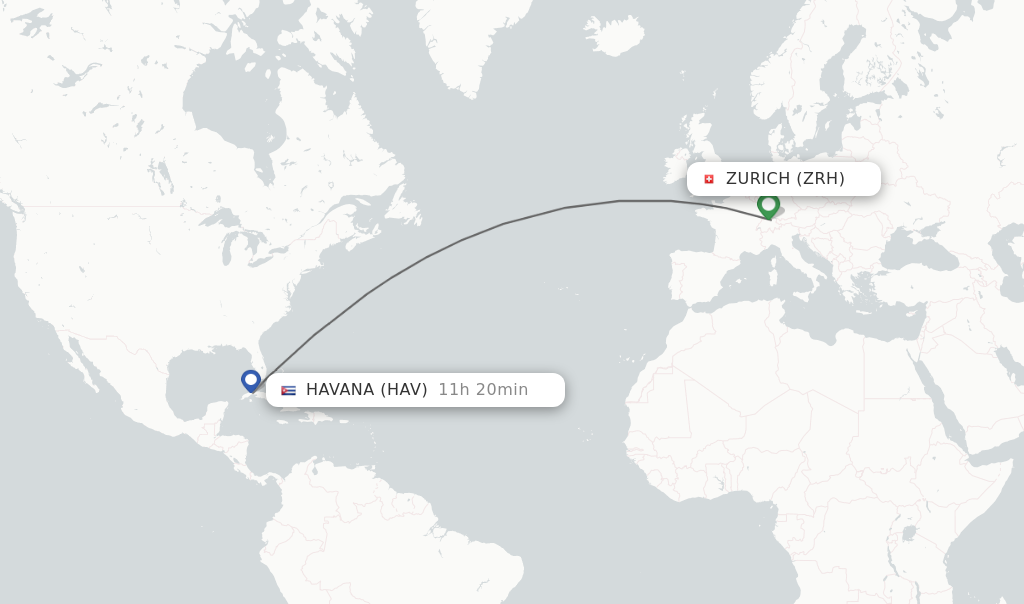 Direct Non Stop Flights From Zurich To Havana Schedules