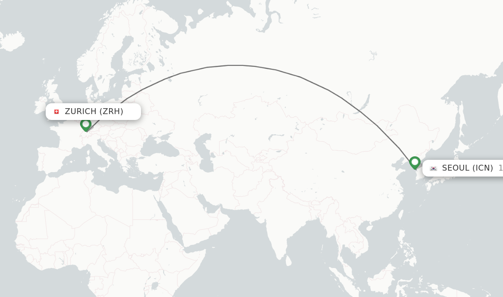 Direct Non Stop Flights From Zurich To Seoul Schedules