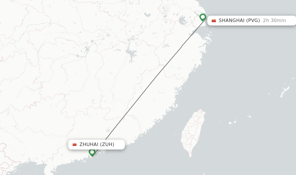 Direct Non Stop Flights From Zhuhai To Shanghai Schedules