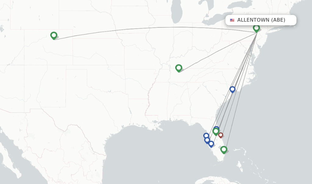 Allegiant Air flights from Allentown, ABE - FlightsFrom.com