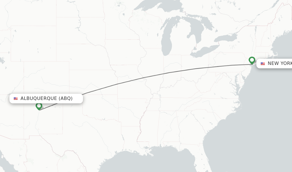 Direct non stop flights from Albuquerque to New York schedules