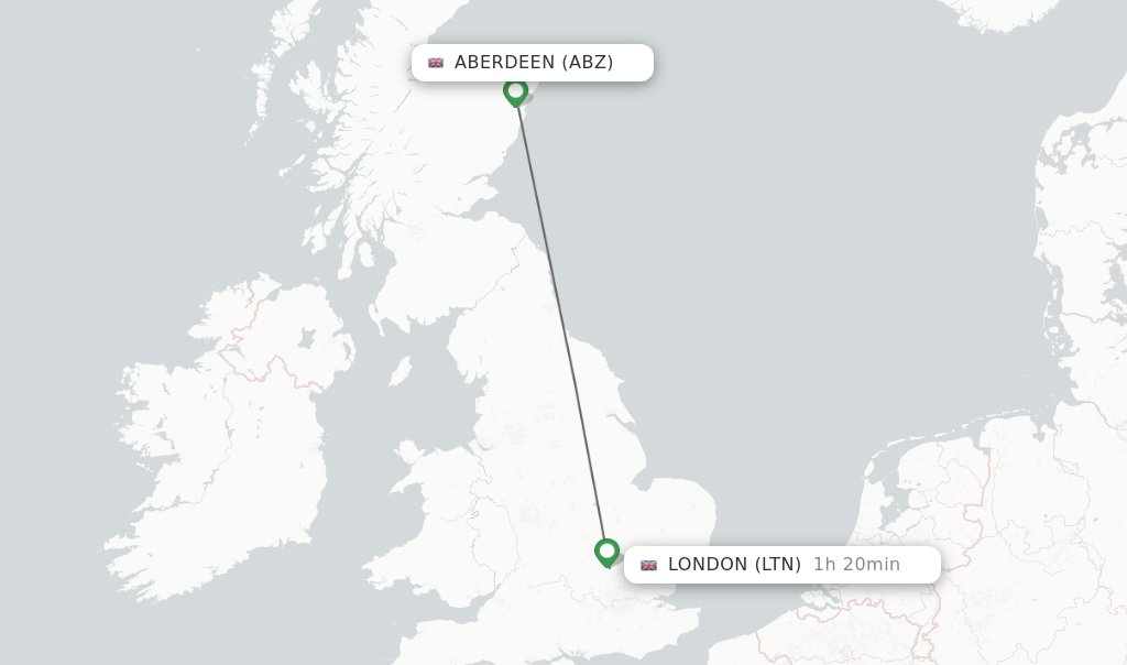 Direct non stop flights from Aberdeen to London schedules