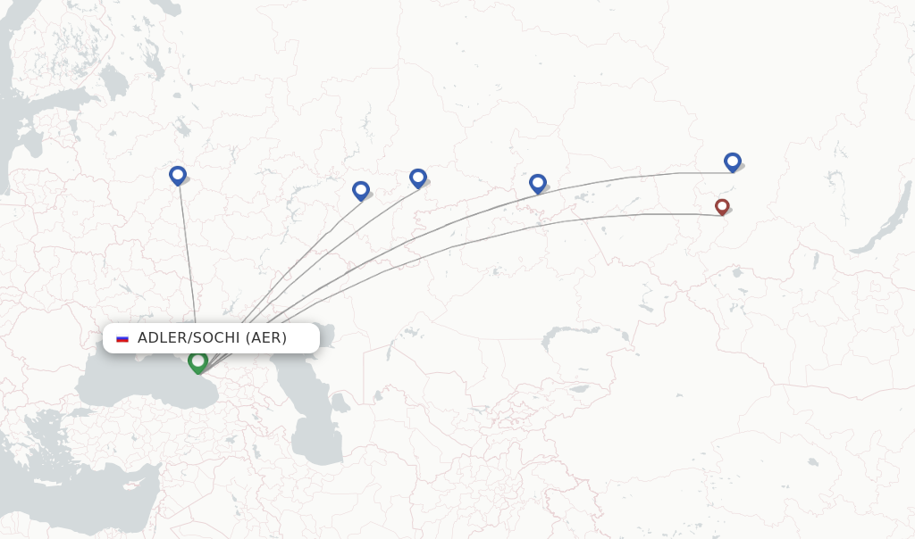 NordStar Airlines flights from Adler/Sochi, AER - FlightsFrom.com