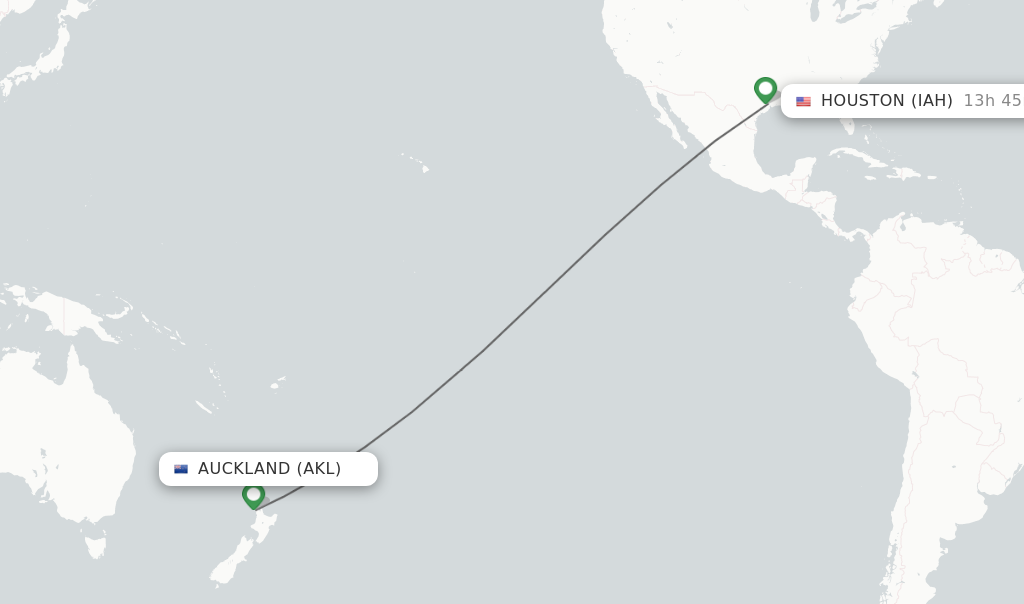 Direct non stop flights from Auckland to Houston schedules