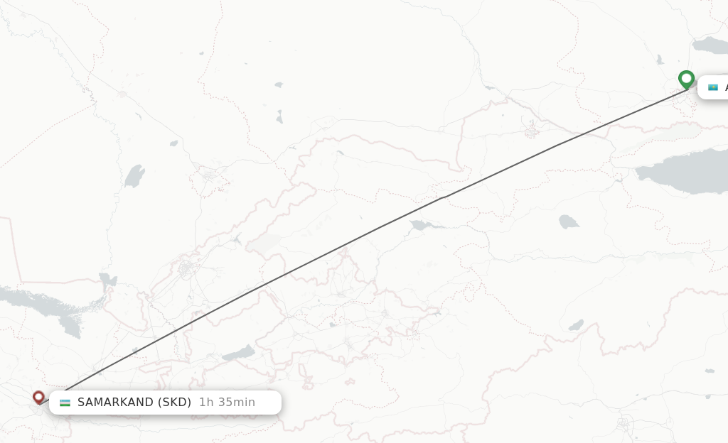 Direct (non-stop) flights from Almaty to Samarkand - schedules ...