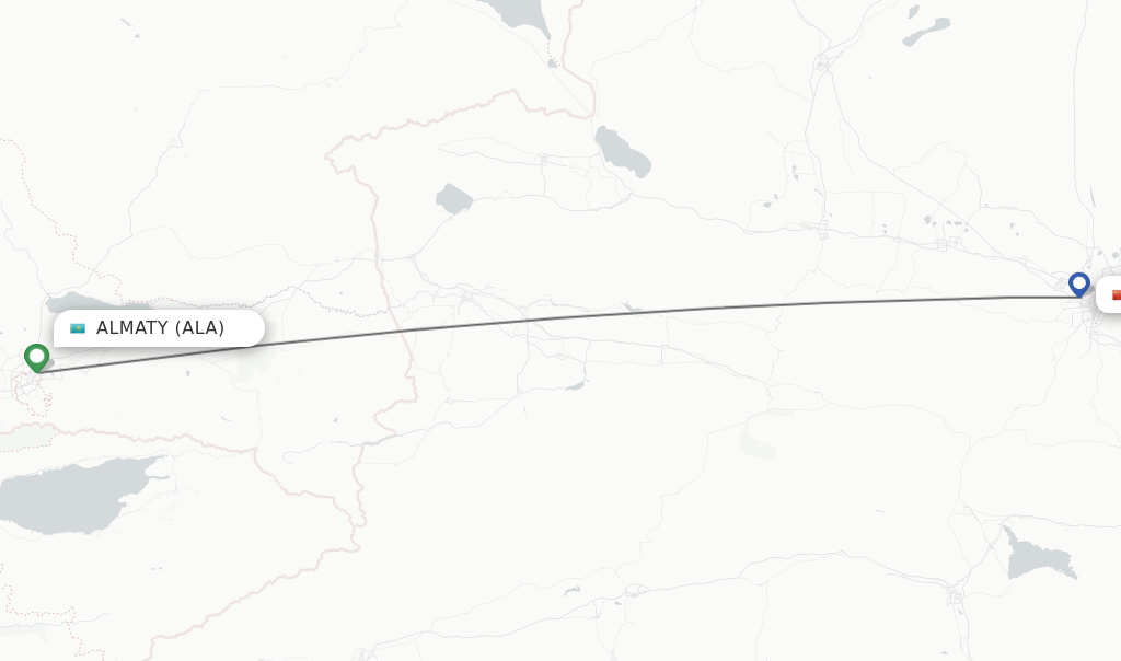 Direct (non-stop) Flights From Almaty To Urumqi - Schedules 