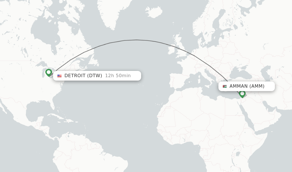 Amman sales detroit flights