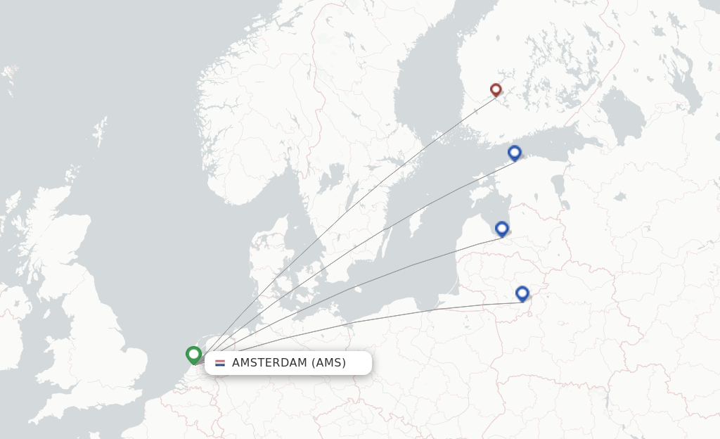 Air Baltic flights from Amsterdam, AMS