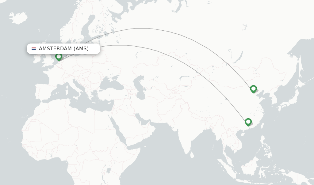 China Southern flights from Amsterdam, AMS