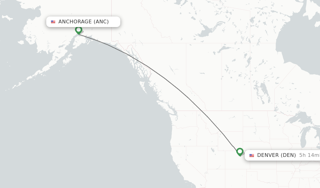 Direct non stop flights from Anchorage to Denver schedules