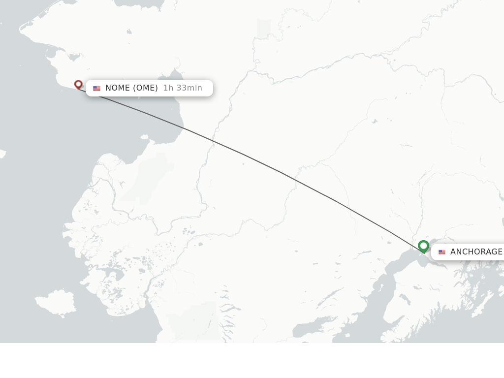 Direct non stop flights from Anchorage to Nome schedules