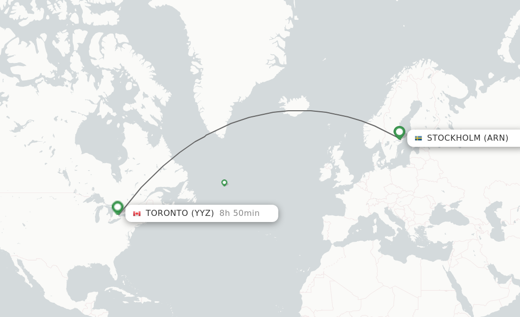 Direct (non-stop) Flights From Stockholm To Toronto - Schedules ...