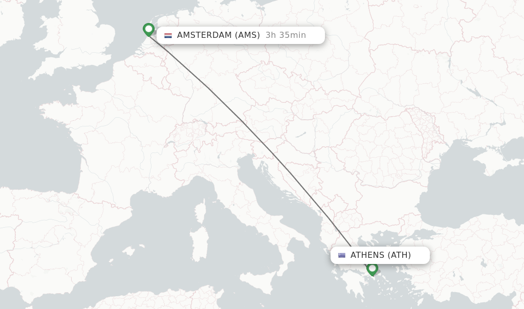 Direct non stop flights from Athens to Amsterdam schedules