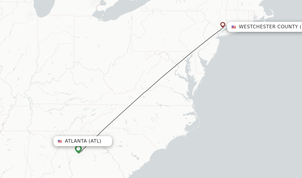 Direct non stop flights from Atlanta to Westchester County