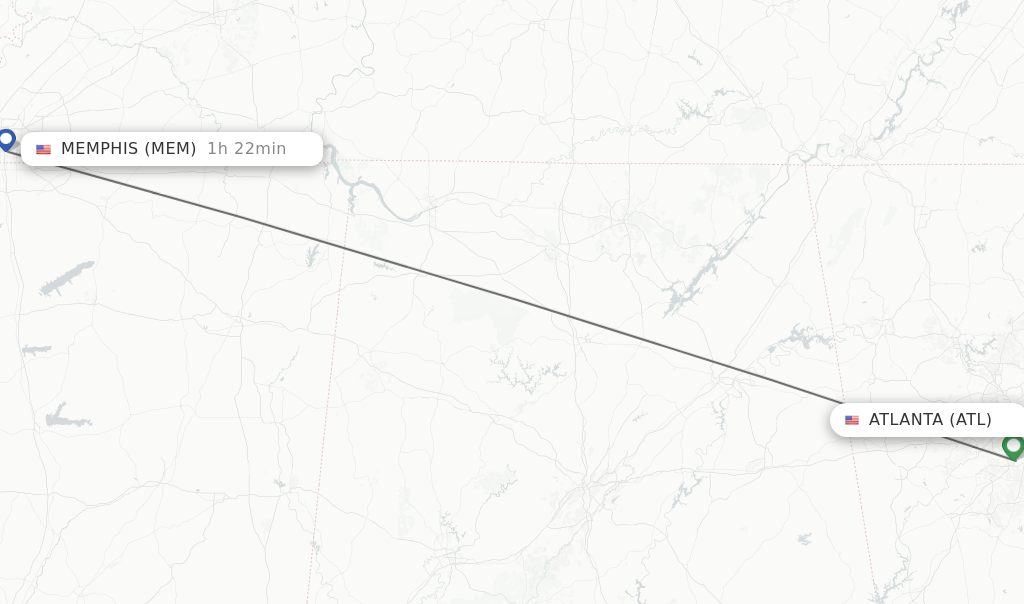 Direct Non Stop Flights From Atlanta To Memphis Schedules   ATL MEM 