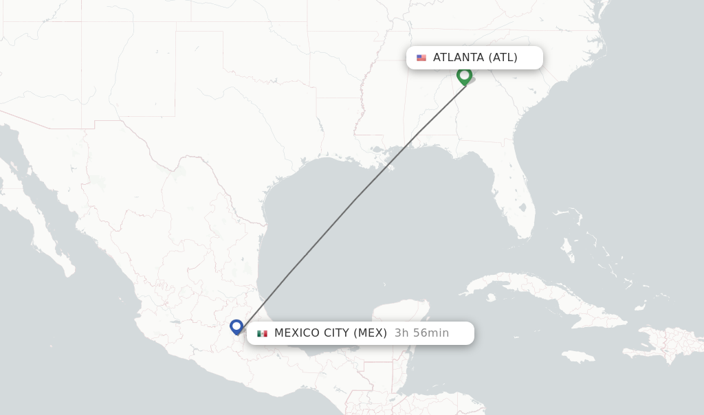 Direct non stop flights from Atlanta to Mexico City schedules