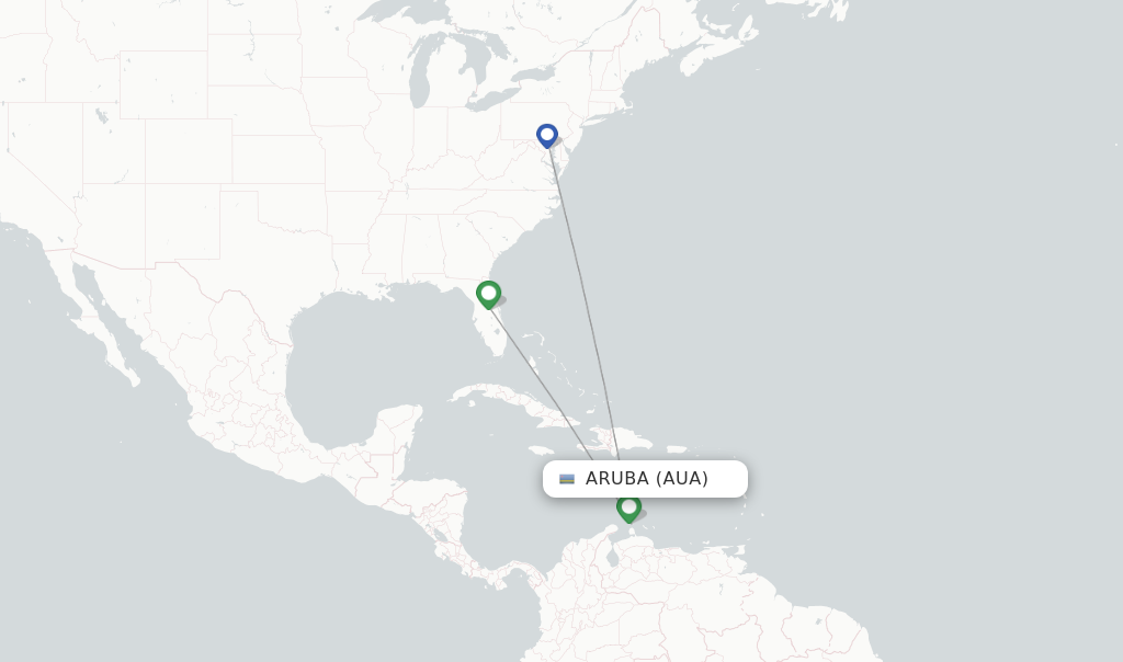 Southwest flights from Aruba, AUA