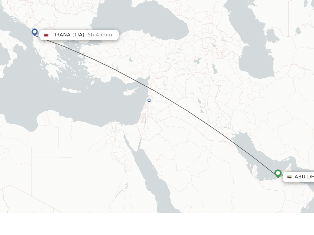 Direct (non-stop) flights from Abu Dhabi to Tirana - schedules ...