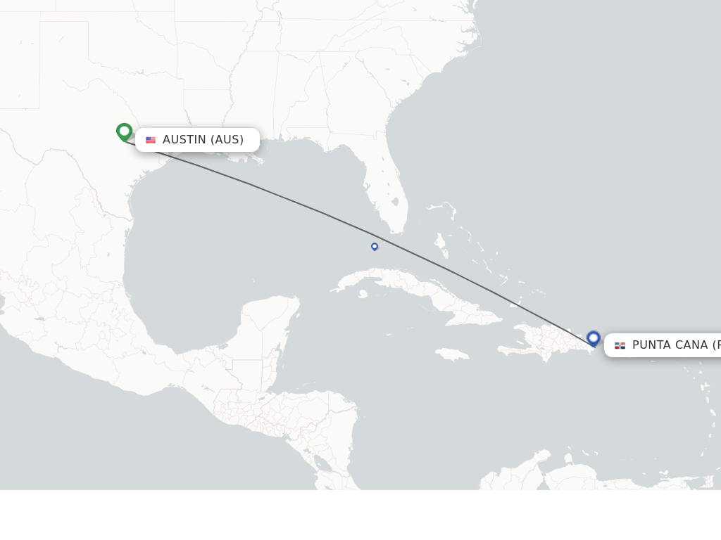 Direct non stop flights from Austin to Punta Cana schedules