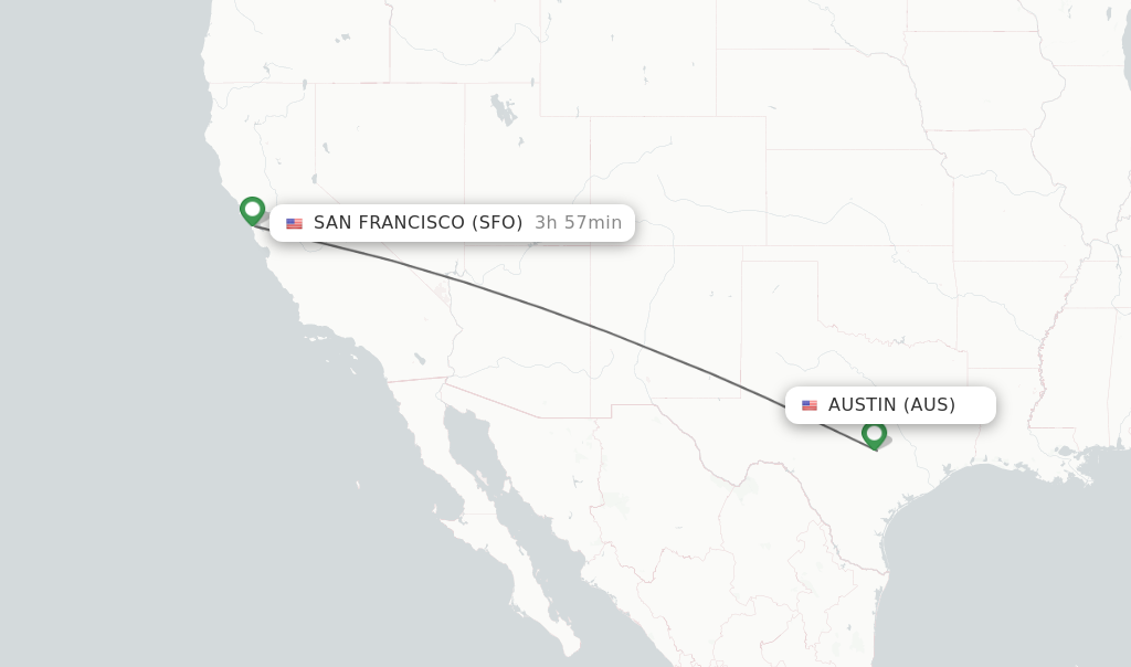 Direct non stop flights from Austin to San Francisco schedules