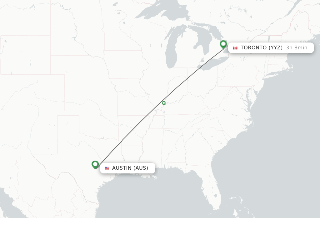 Direct non stop flights from Austin to Toronto schedules