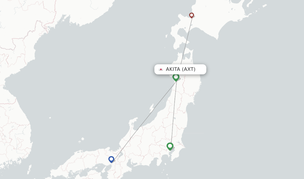 JAL flights from Akita, AXT - FlightsFrom.com