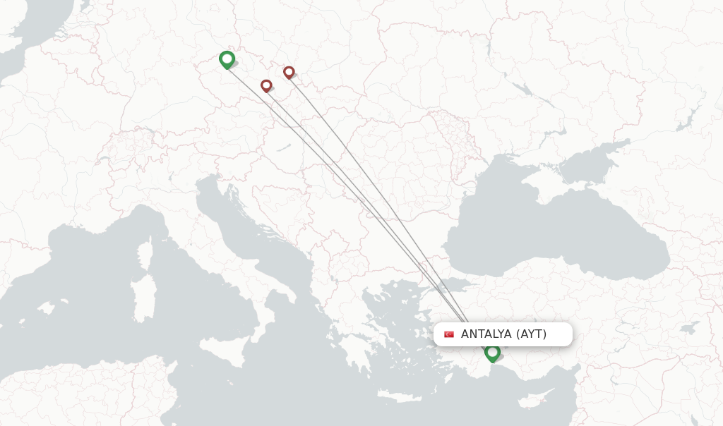 SmartWings flights from Antalya, AYT