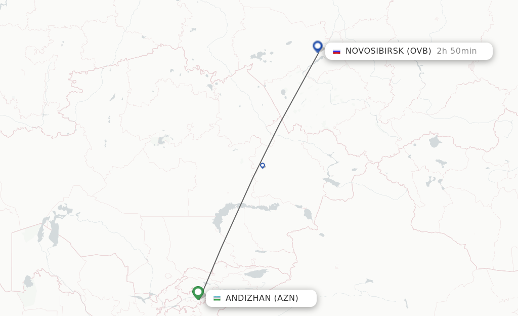 Direct (non-stop) flights from Andizhan to Novosibirsk - schedules ...