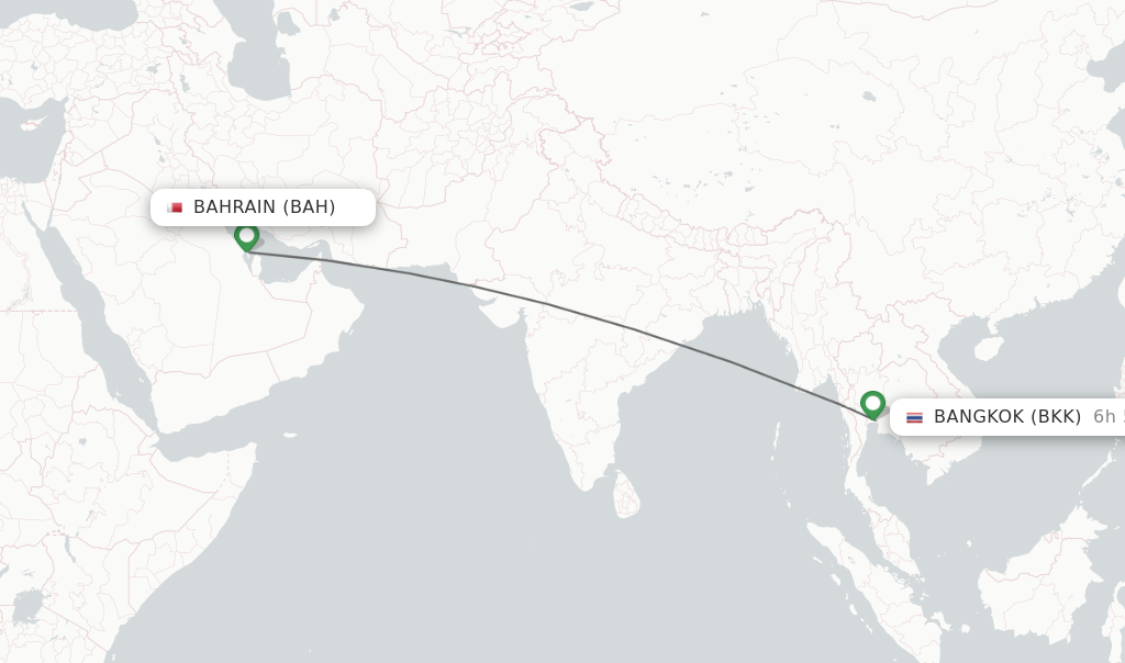 Direct (non-stop) Flights From Bahrain To Bangkok - Schedules ...