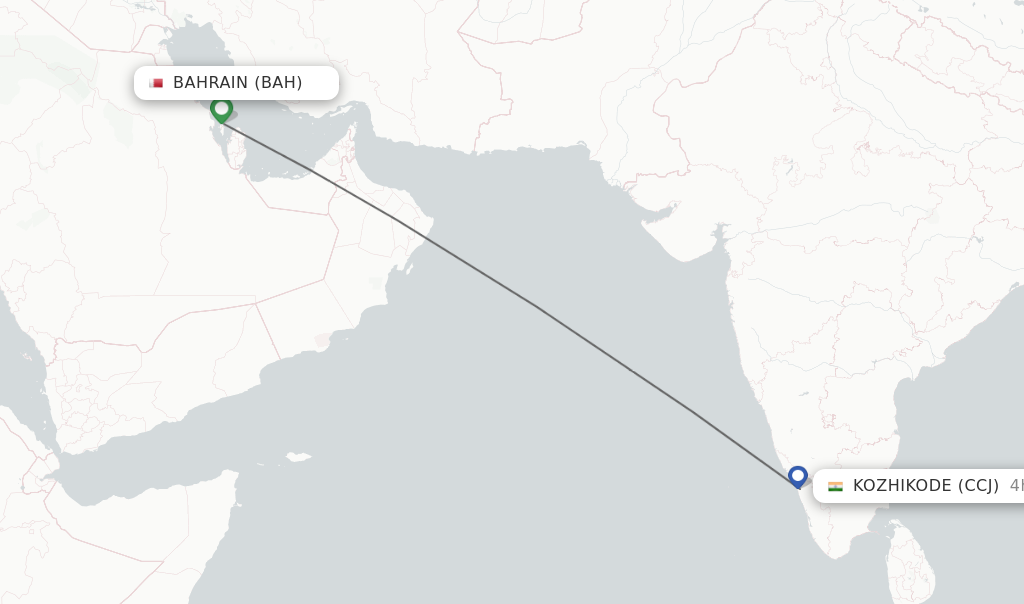 Direct (non-stop) Flights From Bahrain To Kozhikode - Schedules ...