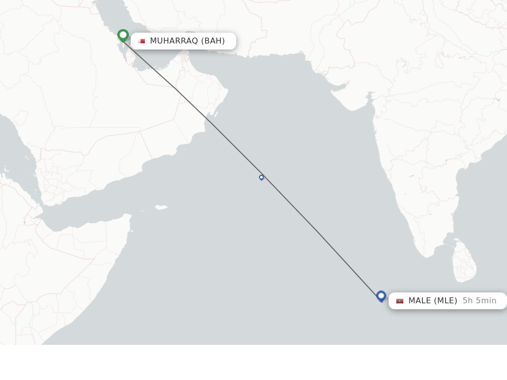 Direct (non-stop) Flights From Bahrain To Male - Schedules ...