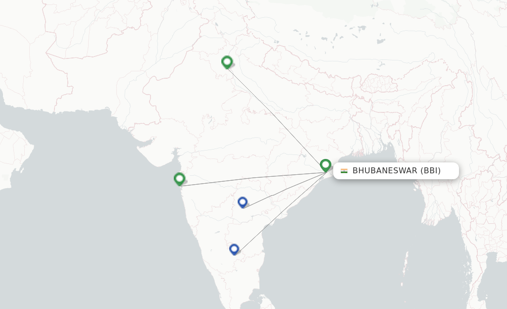 Air India Flights From Bhubaneswar, BBI - FlightsFrom.com