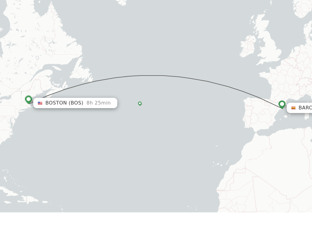 Direct non stop flights from Barcelona to Boston schedules